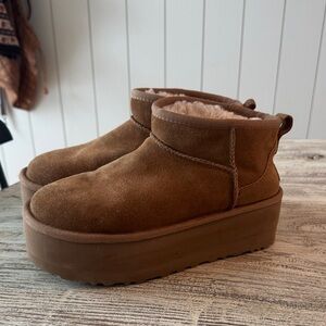 Ugg Chestnut Suede Platform